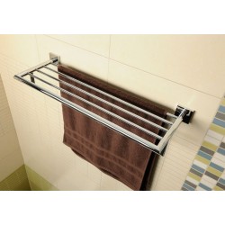 BETA półka na ręczniki z relingiem 655x110x215mm, chrom