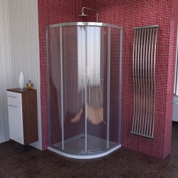 LUCIS LINE półokrągła kabina prysznicowa 900x900mm, R550 szkło czyste