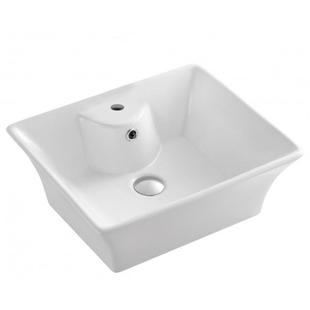 Umywalka ceramiczna nablatowa 49,5x41,5 cm, biała