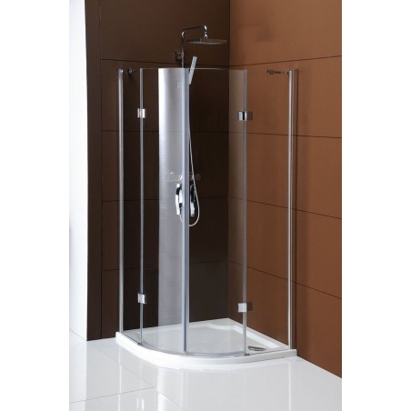 LEGRO kabina prysznicowa półokrągła 2 drzwi, 1000x100mm, szkło czyste