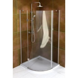 LEGRO kabina prysznicowa półokrągła, jednodrzwiowa 900x900mm, szkło czyste