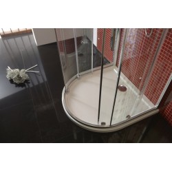 LUCIS LINE kabina prysznicowa półokrągła 900x900mm, szkło czyste