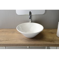 COMILLAS umywalka ceramiczna nablatowa 42x15 cm, biała