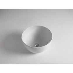 DOME umywalka ceramiczna nablatowa, Ø 45,5cm, biały