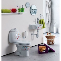 KID kompakt WC dla dzieci, odpływ pionowy, kolorowy sitodruk