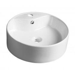 YAKARTA umywalka ceramiczna nablatowa Ø 46 cm, biała