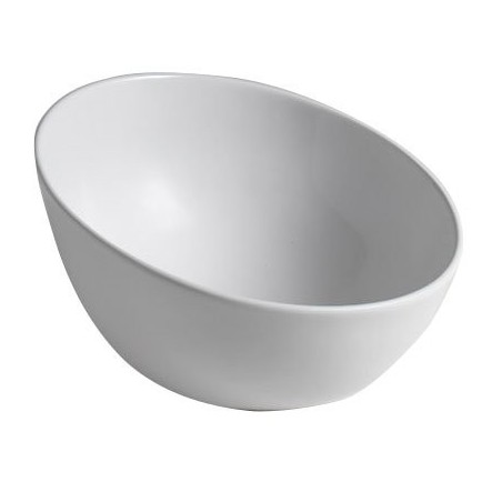 DOME OBLIQUO umywalka ceramiczna nablatowa, Ø 44,5cm, biały