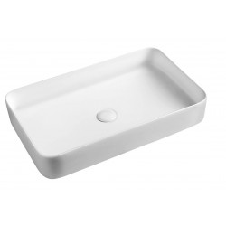 BLADE umywalka ceramiczna nablatowa 65x40cm, biały
