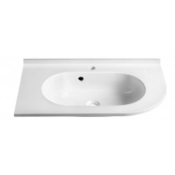 PULSE umywalka kompozytowa, 75x4,4x45cm, lewa, biała