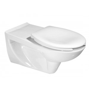 HANDICAP WC wiszące rozszerzony 37,5x73cm, Rimless, biały