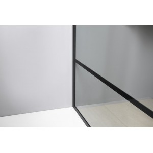 CURE BLACK walk-in, 700 mm, szkło czyste