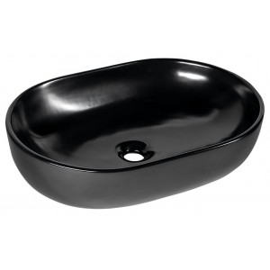 CALEO umywalka ceramiczna 60x42 cm, czarny mat