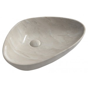 DALMA umywalka ceramiczna nablatowa 58,5x39 cm, marfil