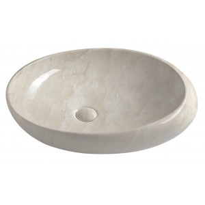 DALMA umywalka ceramiczna nablatowa 68x44 cm, marfil