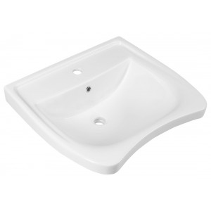 HANDICAP umywalka ceramiczna dla niepełnosprawnych 60x55cm, biała