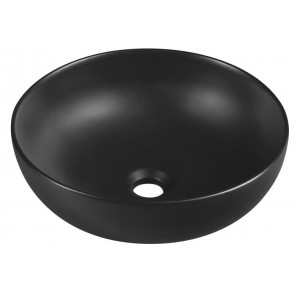 RONDANE umywalka ceramiczna nablatowa Ø 41cm, czarny mat