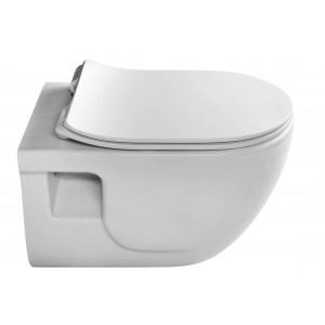 BRILLA CLEANWASH WC wiszące z funkcją bidetu, Rimless, 36,5x53cm, biały