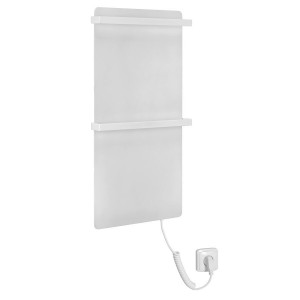 ELMIS elektryczna suszarka na ręczniki 400x800 mm, 120 W, aluminium, biały mat