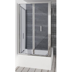 DEEP drzwi prysznicowe składane 1000x1650mm, szkło czyste