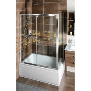 DEEP drzwi prysznicowe 1100x1650mm, szkło czyste