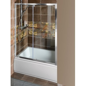 DEEP drzwi prysznicowe 1200x1650mm, szkło czyste
