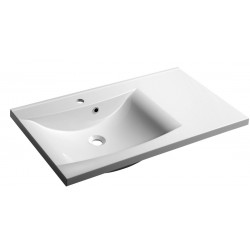LUCIOLA umywalka kompozytowa 90x48cm, biała, lewa