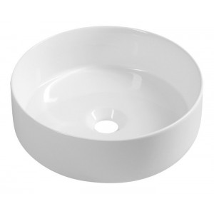 INFINITY ROUND umywalka ceramiczna nablatowa, Ø36cm, biała
