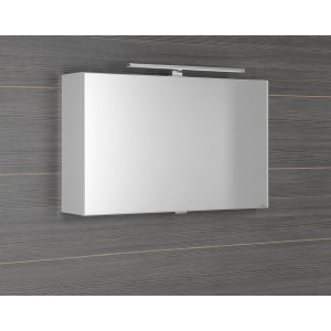 CLOE szafka z lustrem z oświetleniem LED, 80x50x18cm, biała