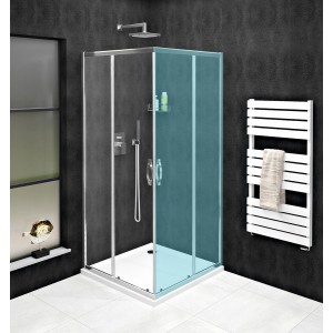 SIGMA SIMPLY drzwi prysznicowe przesuwne, wejście z rogu 800 mm, szkło czyste
