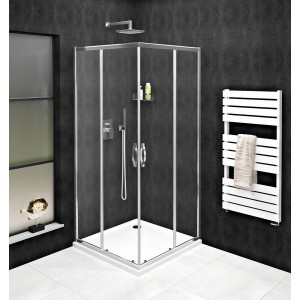 SIGMA SIMPLY drzwi prysznicowe przesuwne, wejście z rogu 800 mm, szkło czyste