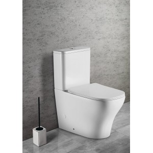 BELLO RIMLESS kompakt WC, odpływ poziomy/pionowy, biały