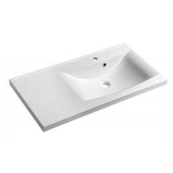 LUCIOLA umywalka kompozytowa 90x48 cm, biała, prawa