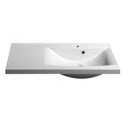 LUCIOLA umywalka kompozytowa 90x48 cm, biała, prawa