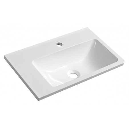ARANA umywalka kompozytowa 56x11x35cm, biała, lewa