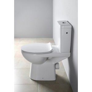 HANDICAP kompakt WC wysoki, Rimless, tylny odpływ, biały