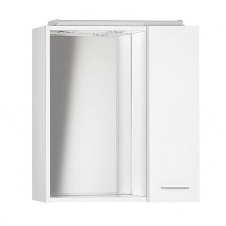 ZOJA/KERAMIA FRESH szafka z lustrem i oświetleniem LED, 60x60x14cm, prawa, biały