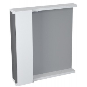 PULSE szafka z lustrem, oświetlenie LED 2x3W, 75x80x17cm, lewa, biała/antracyt