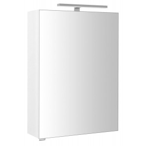 RIWA szafka z lustrem, oświetlenie LED, 50x70x17cm, biały połysk