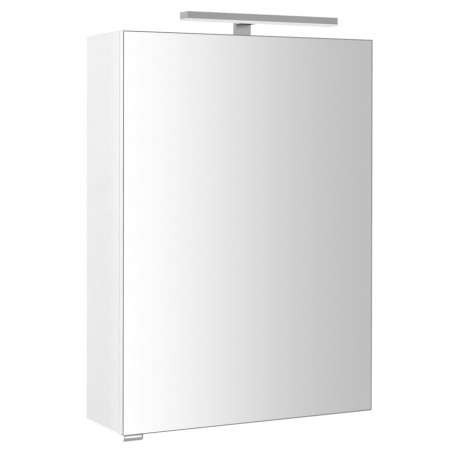 RIWA szafka z lustrem, oświetlenie LED, 50x70x17cm, biały połysk