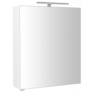 RIWA szafka z lustrem, oświetlenie LED, 60x70x17cm, biały połysk