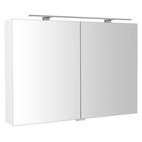 RIWA szafka z lustrem, oświetlenie LED, 101x70x17cm, biały połysk