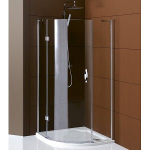 LEGRO kabina prysznicowa półokrągła, 1 drzwi 900x900mm, szkło czyste