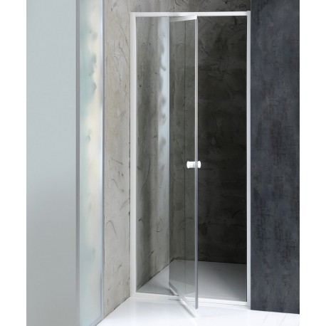 AMICO drzwi prysznicowe zawiasowe 1040-1220x1850mm, szkło czyste