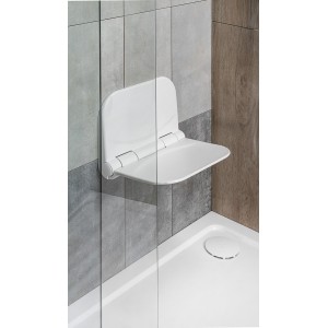 DINO siedzisko prysznicowe, 38x30cm, składane, białe