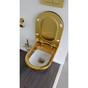 PAULA WC wiszące, 35,5x50cm, złoto