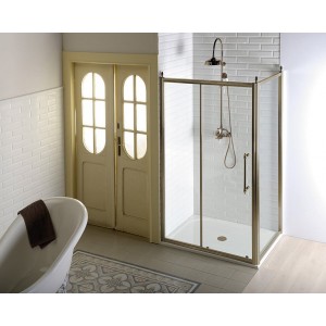 ANTIQUE drzwi prysznicowe, przesuwne, 1200mm, szkło czyste, brąz