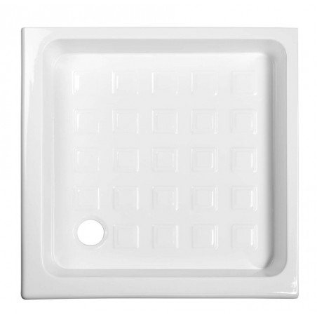 RETRO brodzik prysznicowy ceramiczny, kwadrat 90x90x20cm, biały
