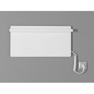 ELMIS elektryczna suszarka na ręczniki 600x300 mm, 90 W, aluminium, biały mat