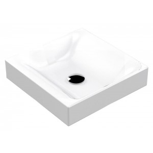 CENTO umywalka ceramiczna nablatowa 45x45cm, biały