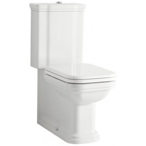 WALDORF kompakt WC, odpływ poziomy/pionowy, biały-chrom